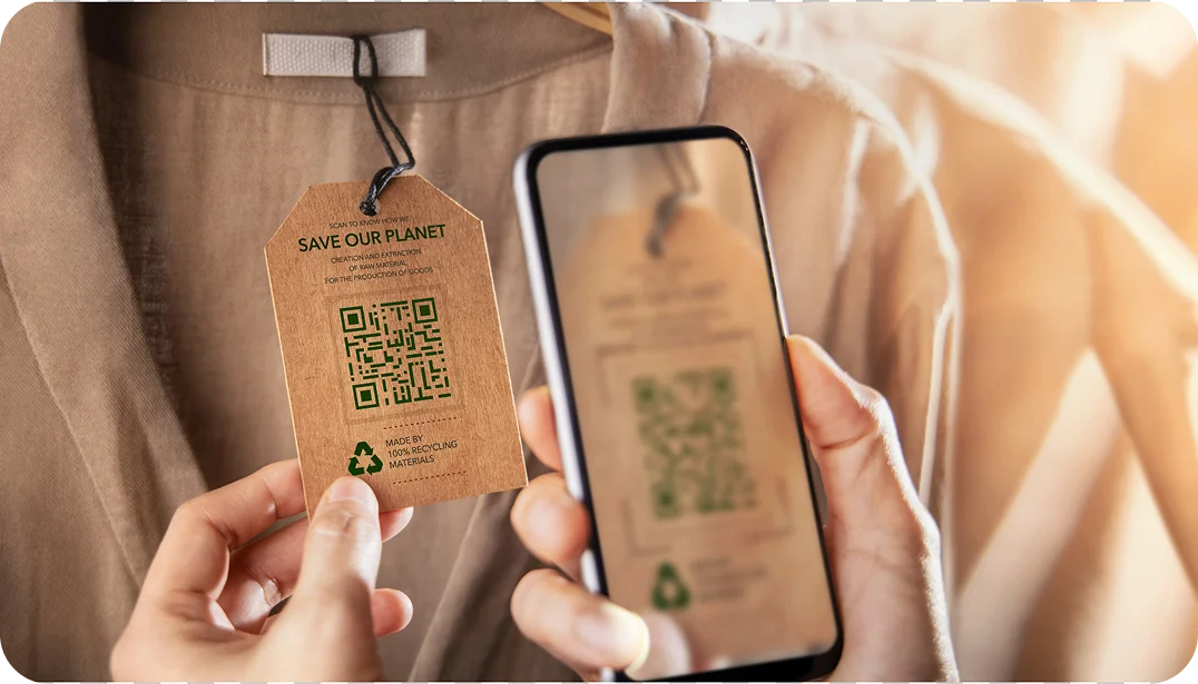 QR code tag showing mobile reporting capabilities